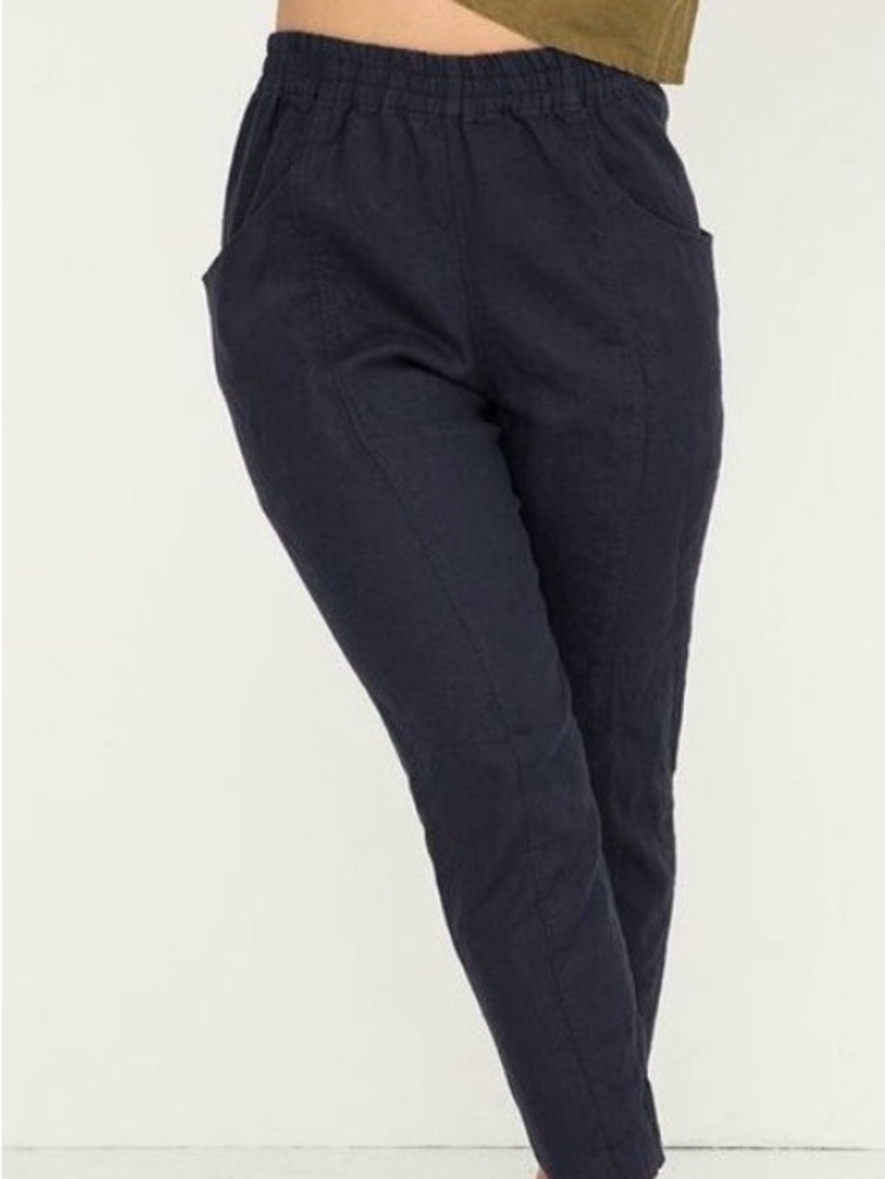 100% Midweight Linen Clyde Pant by Elizabeth Suzann